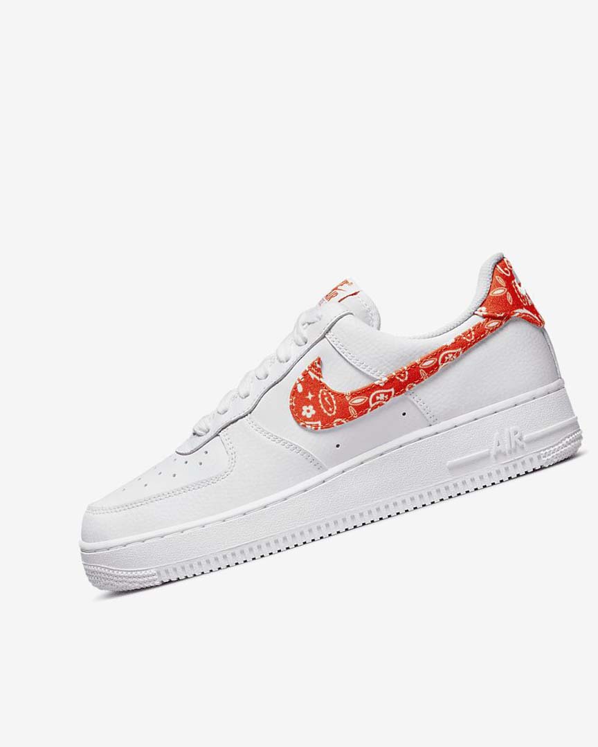 Nike Air Force 1 \'07 Joggesko Dame Hvite Hvite Oransje | NO5450