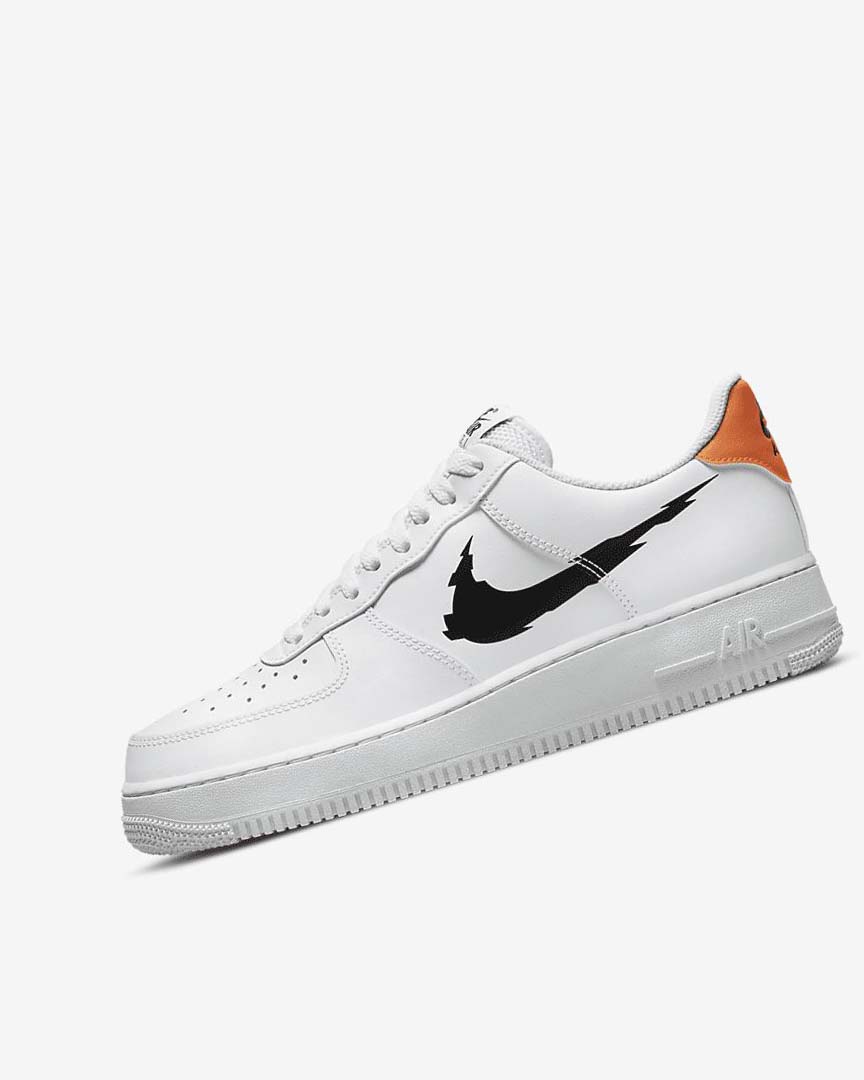 Nike Air Force 1 \'07 Joggesko Herre Hvite Hvite Oransje Svarte | NO5522