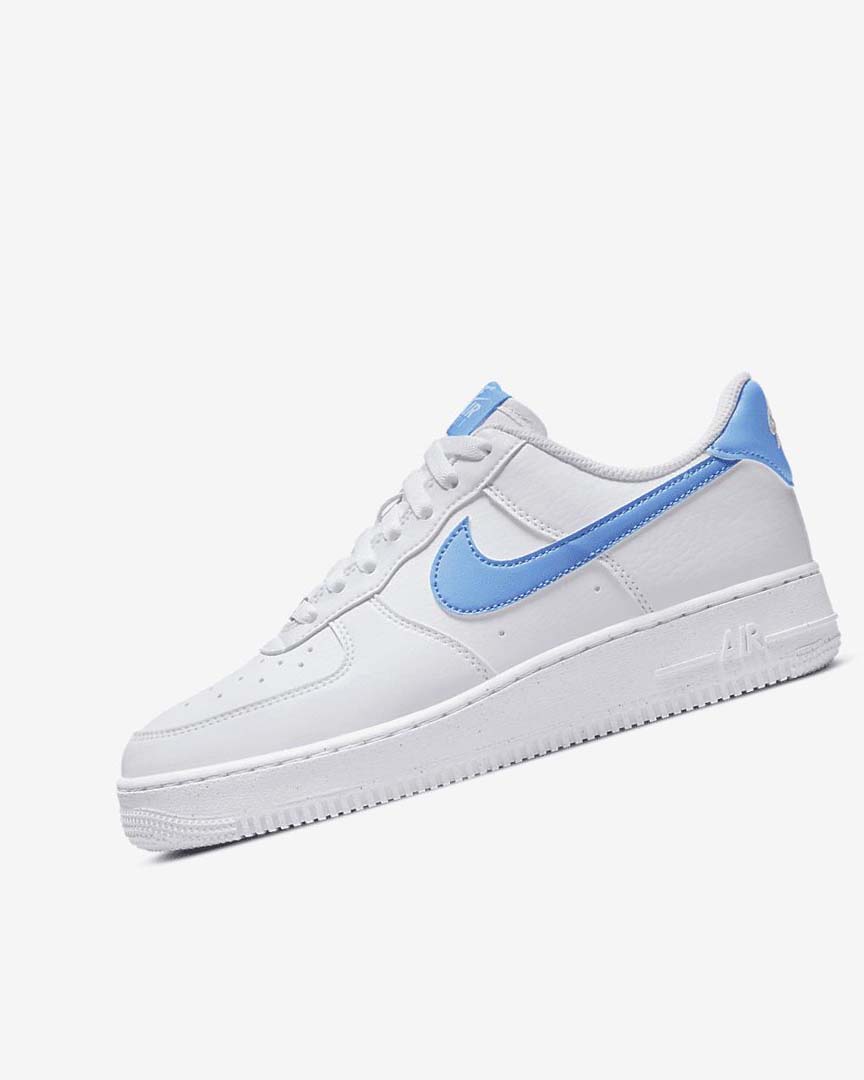 Nike Air Force 1 \'07 Next Nature Joggesko Dame Hvite Metal Sølv Blå | NO5012