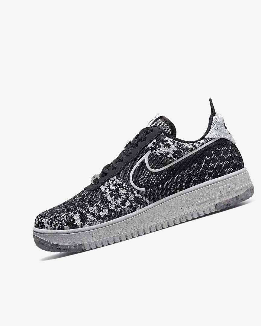 Nike Air Force 1 Crater Flyknit Next Nature Joggesko Herre Svarte Hvite Platina Svarte | NO4533