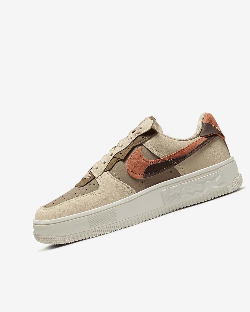 Nike Air Force 1 Fontanka Joggesko Dame Burgunder Khaki | NO5431