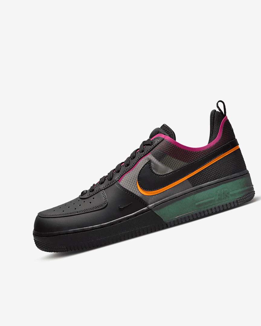 Nike Air Force 1 React Joggesko Herre Svarte Oransje Rosa Svarte | NO5080