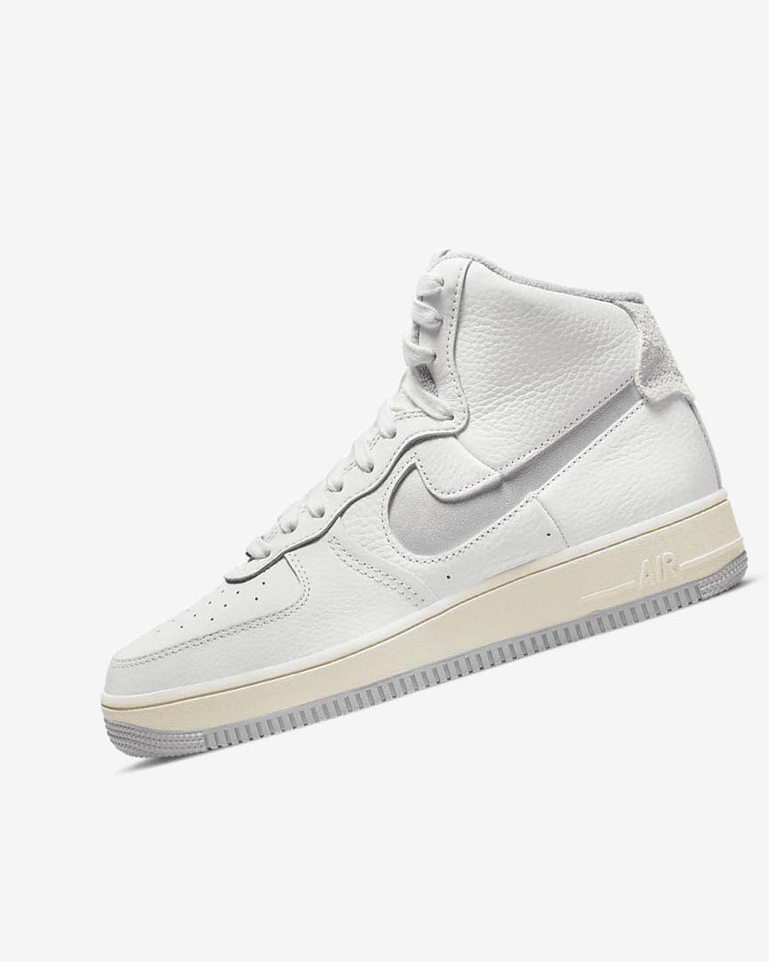 Nike Air Force 1 Sculpt Joggesko Dame Hvite Hvite Sølv | NO2852