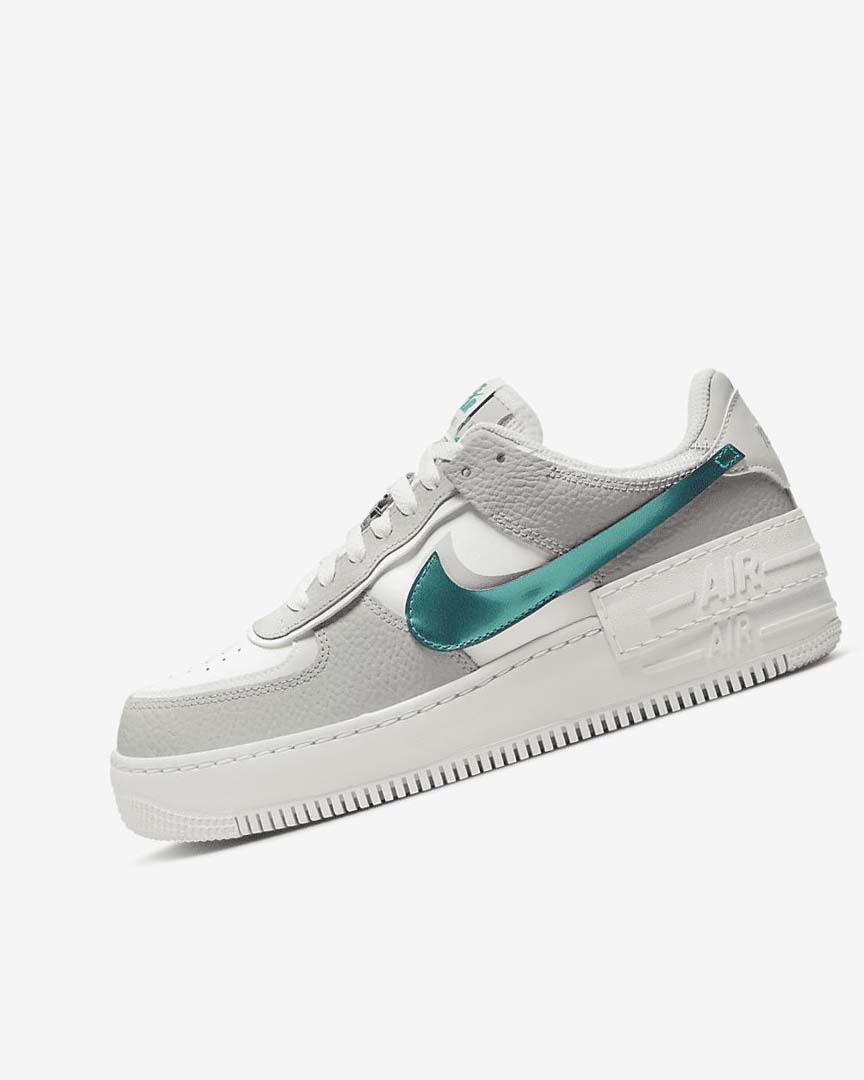 Nike Air Force 1 Shadow Joggesko Dame Hvite Grå Hvite | NO4809