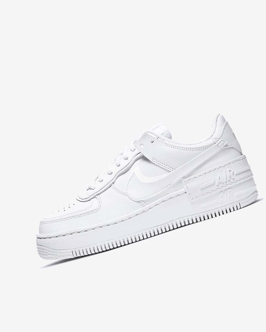 Nike Air Force 1 Shadow Joggesko Dame Hvite Hvite Hvite | NO5504