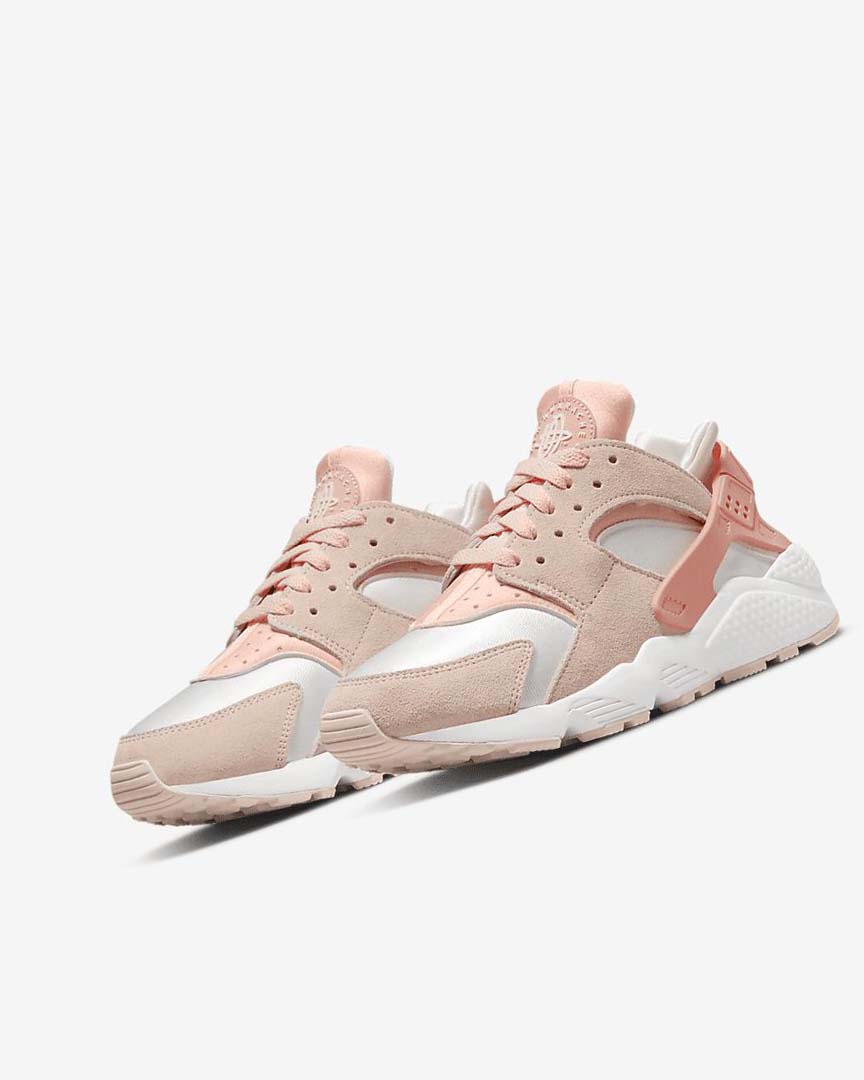 Nike Air Huarache Joggesko Dame Hvite Khaki Grå Lyse | NO2707