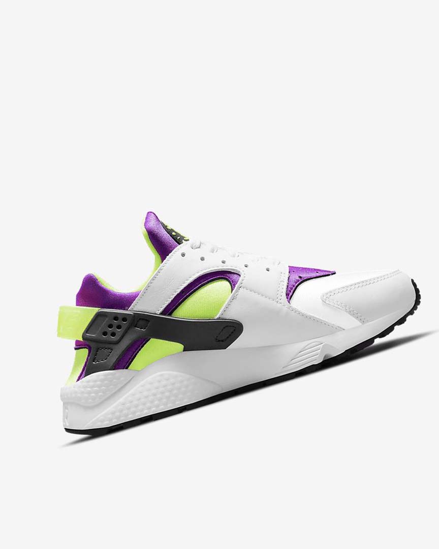 Nike Air Huarache Joggesko Dame Hvite Svarte Gul | NO2833