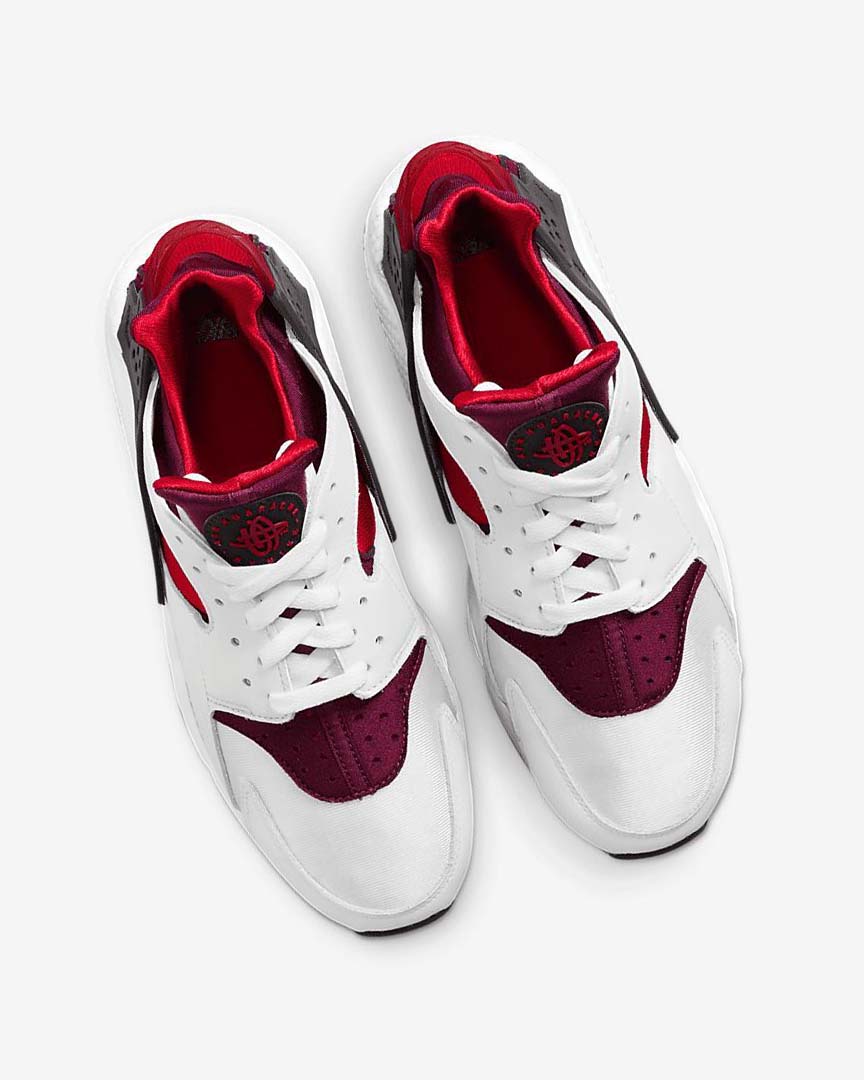 Nike Air Huarache Joggesko Herre Hvite Rød Svarte Rød | NO2971