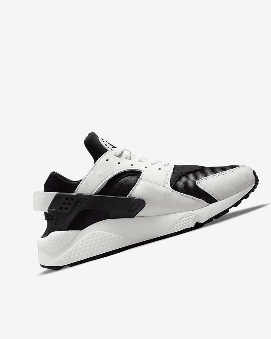 Nike Air Huarache Joggesko Herre Svarte Svarte Hvite | NO2248