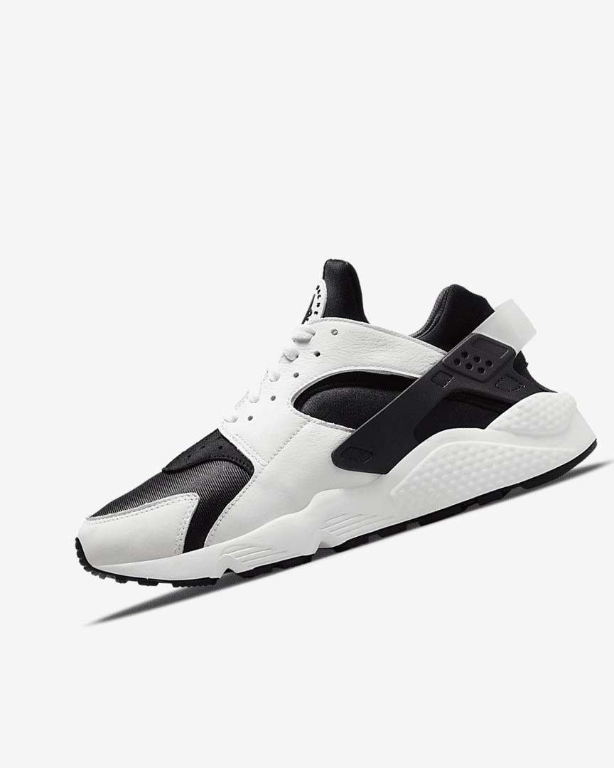 Nike Air Huarache Joggesko Herre Svarte Svarte Hvite | NO2248