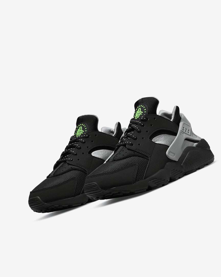 Nike Air Huarache Joggesko Herre Svarte Metal Sølv Sølv Grønn | NO4781