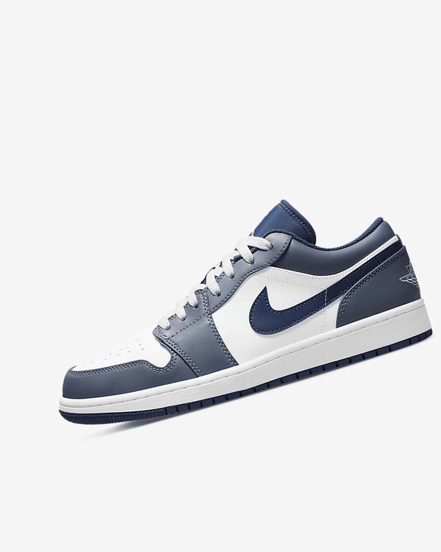 Nike Air Jordan 1 Low Joggesko Herre Marineblå Hvite | NO4676