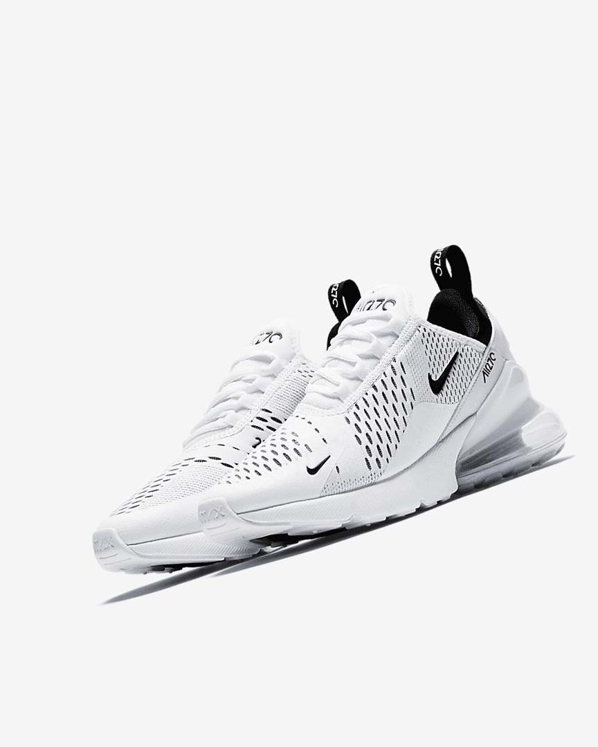 Nike Air Max 270 Fritidssko Dame Hvite Hvite Svarte | NO3128