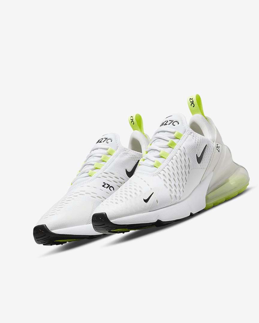 Nike Air Max 270 Fritidssko Dame Hvite Lyse Beige Grønn Svarte | NO4745