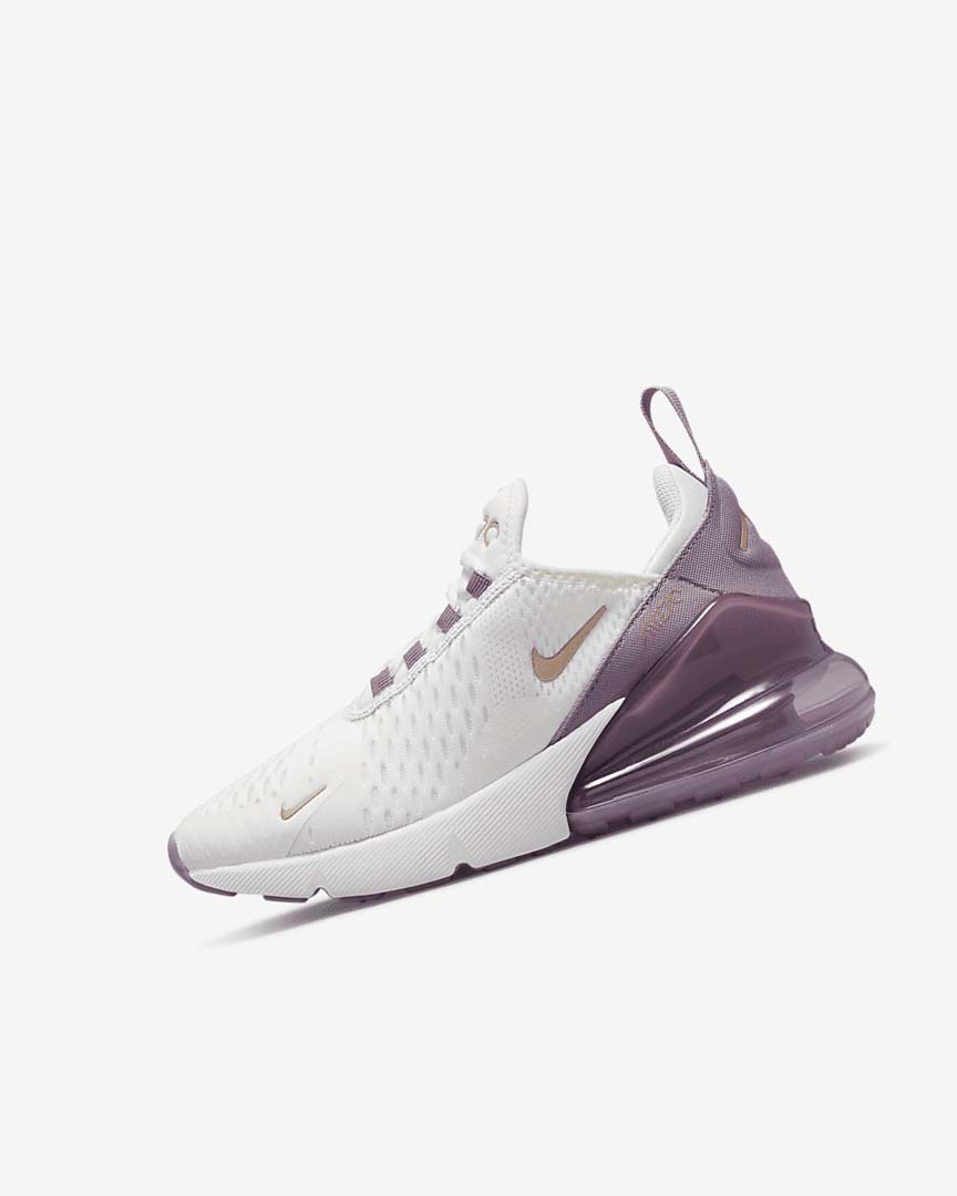 Nike Air Max 270 Fritidssko Gutt Hvite Hvite Metal Rød Brune | NO3240