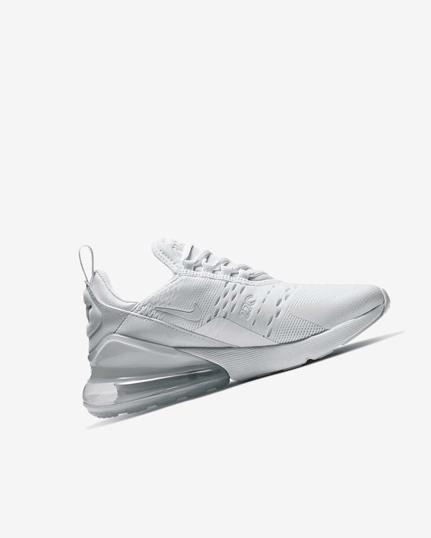 Nike Air Max 270 Fritidssko Gutt Hvite Metal Sølv Hvite | NO4752