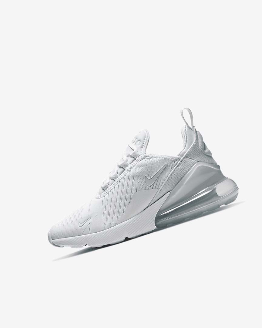 Nike Air Max 270 Fritidssko Gutt Hvite Metal Sølv Hvite | NO4752