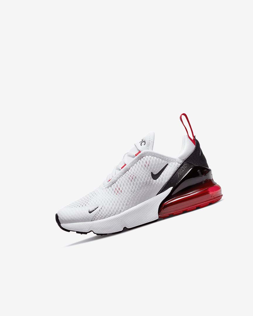 Nike Air Max 270 Fritidssko Gutt Hvite Svarte Rød Grå | NO2540