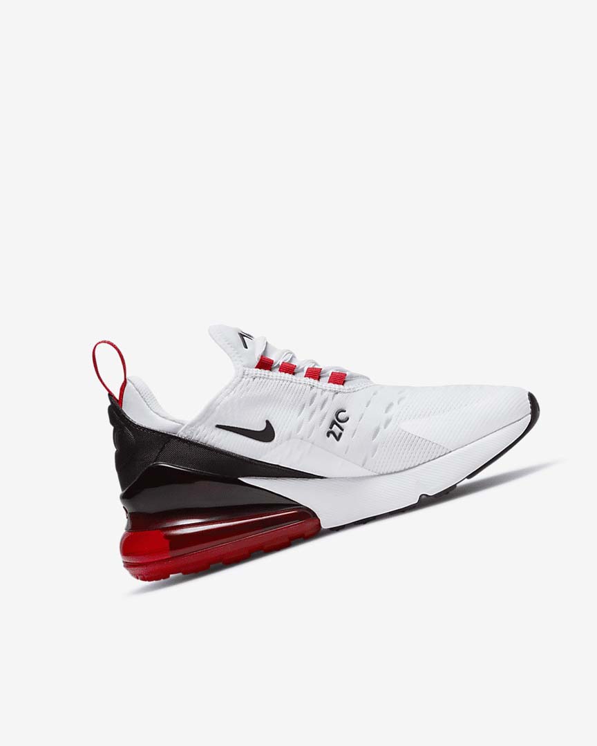 Nike Air Max 270 Fritidssko Gutt Hvite Svarte Rød Grå | NO5283