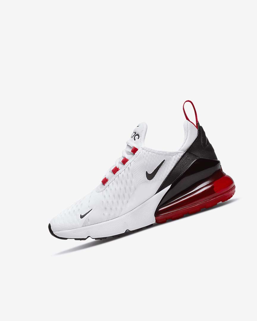 Nike Air Max 270 Fritidssko Gutt Hvite Svarte Rød Grå | NO5283