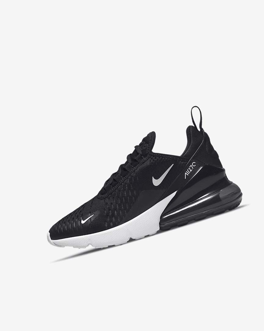 Nike Air Max 270 Fritidssko Gutt Svarte Mørke Grå Hvite | NO2839