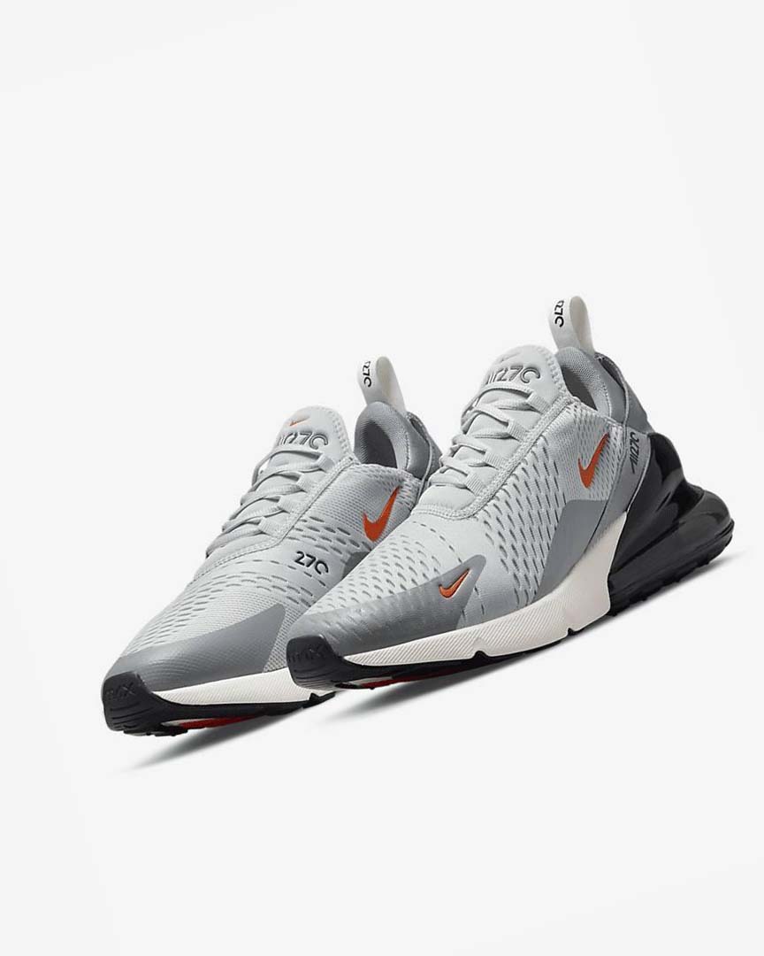 Nike Air Max 270 Fritidssko Herre Grå Grå Oransje | NO2473