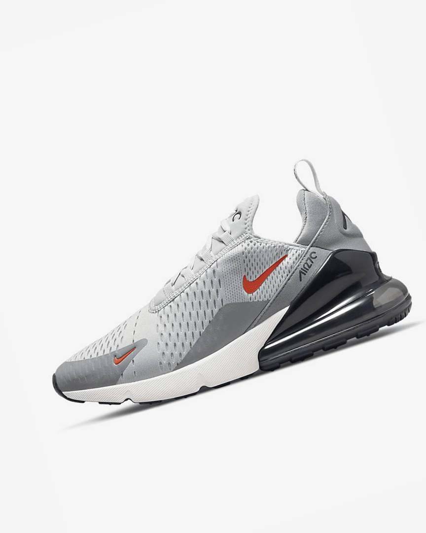 Nike Air Max 270 Fritidssko Herre Grå Grå Oransje | NO2473