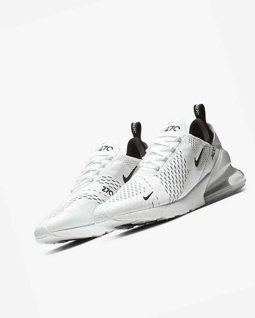 Nike Air Max 270 Fritidssko Herre Hvite Hvite Svarte | NO5334