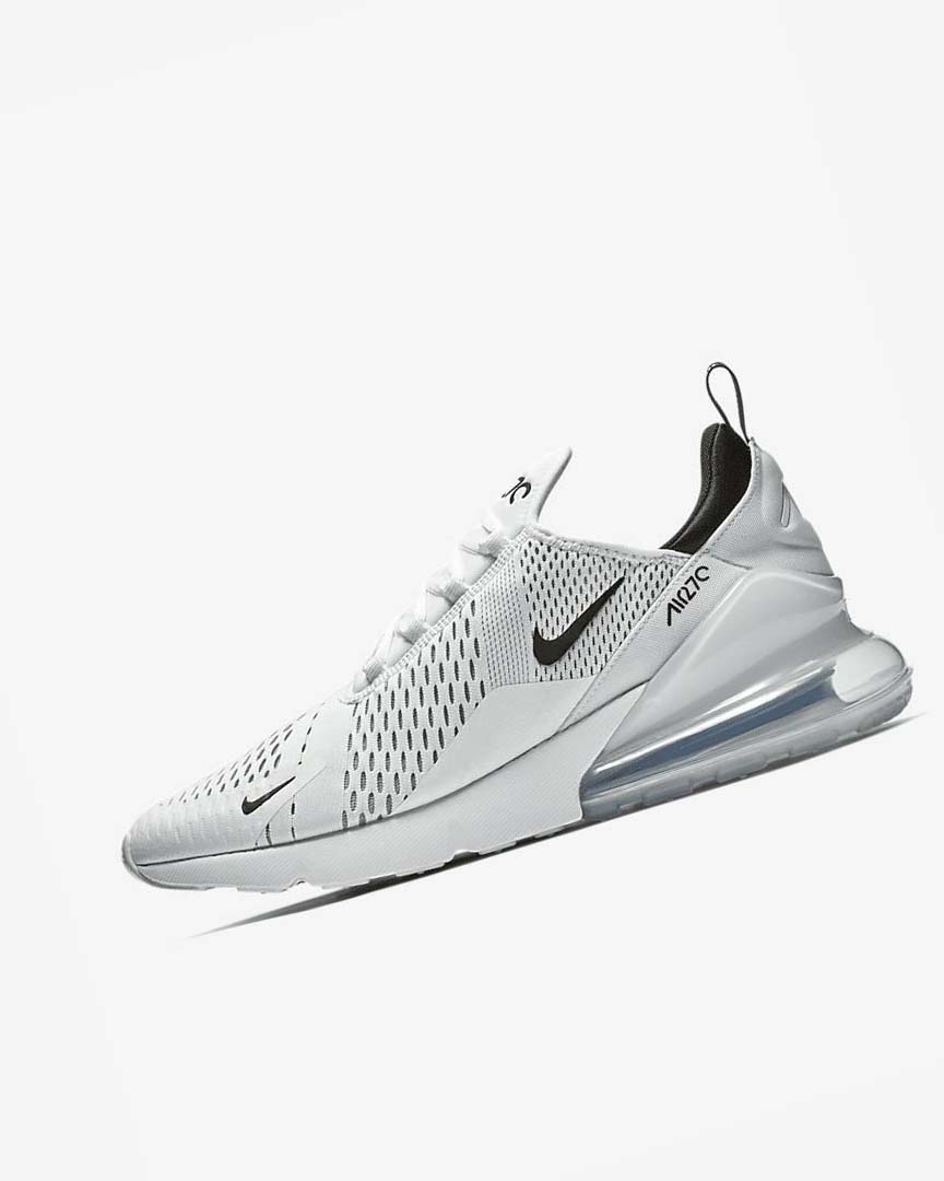 Nike Air Max 270 Fritidssko Herre Hvite Hvite Svarte | NO5334