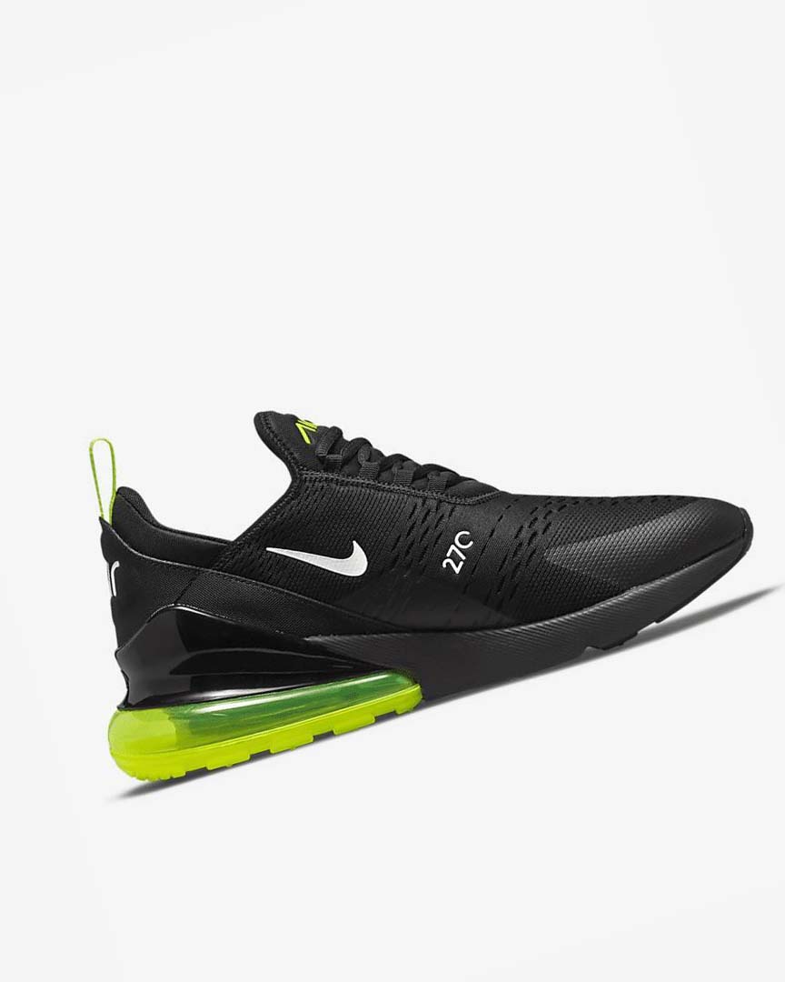 Nike Air Max 270 Fritidssko Herre Svarte Sølv Hvite | NO2417