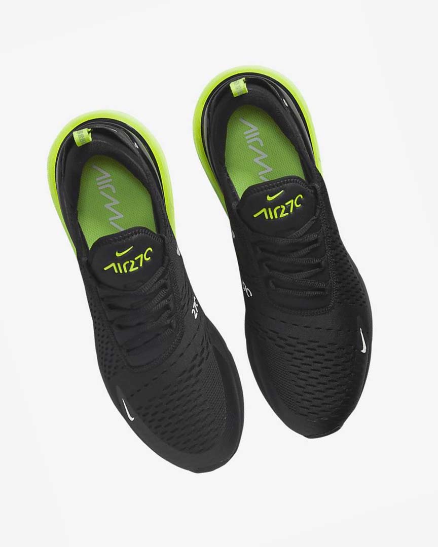 Nike Air Max 270 Fritidssko Herre Svarte Sølv Hvite | NO2417