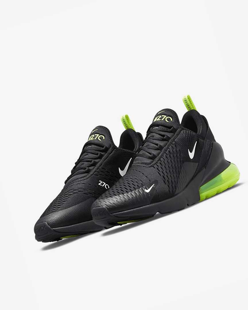 Nike Air Max 270 Fritidssko Herre Svarte Sølv Hvite | NO2417