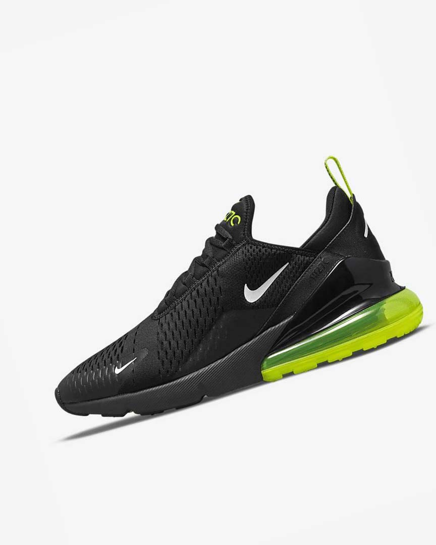 Nike Air Max 270 Fritidssko Herre Svarte Sølv Hvite | NO2417