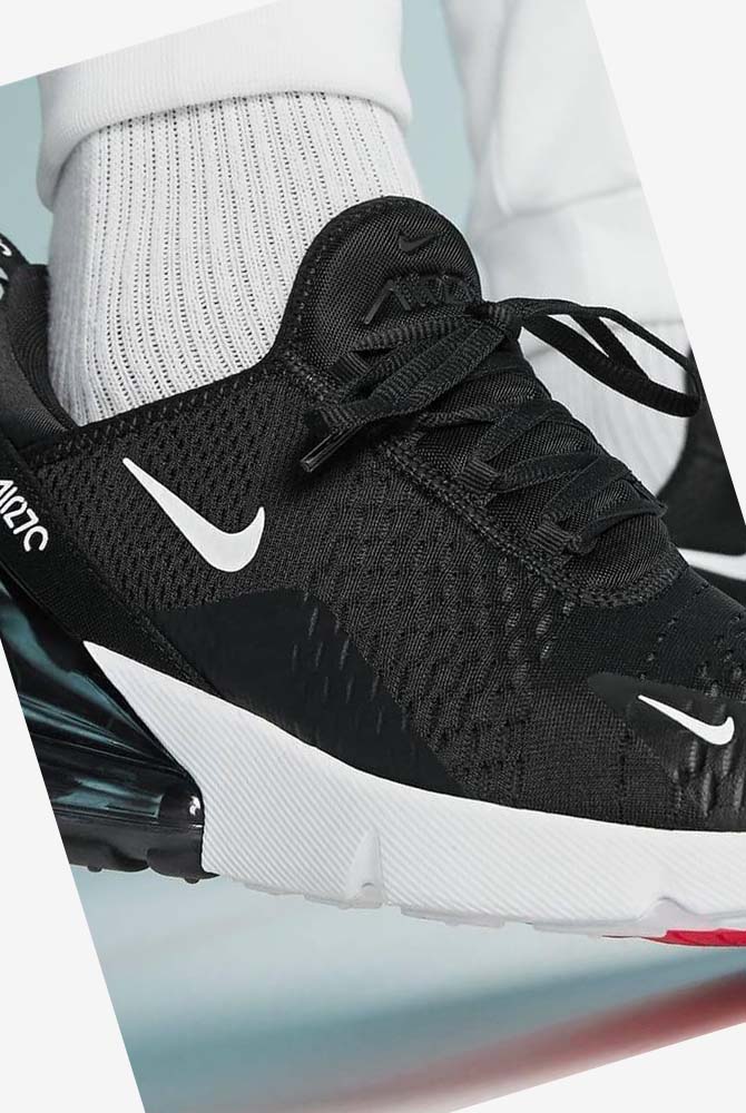 Nike Air Max 270 Fritidssko Herre Svarte Hvite Rød Mørke Grå | NO3285