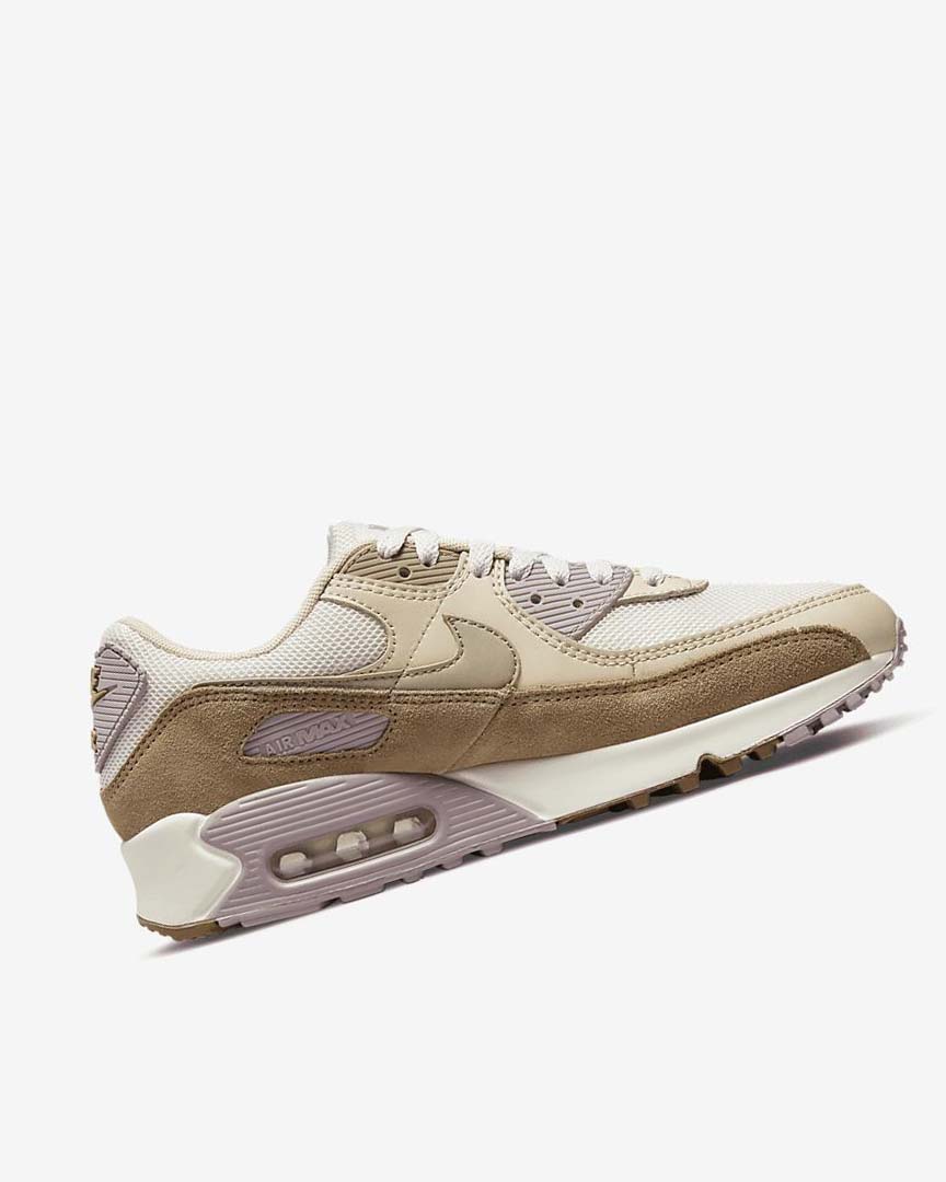 Nike Air Max 90 Fritidssko Dame Brune Lyse Lilla Khaki | NO3201