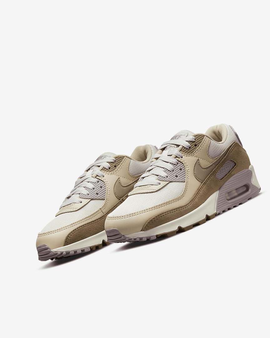 Nike Air Max 90 Fritidssko Dame Brune Lyse Lilla Khaki | NO3201