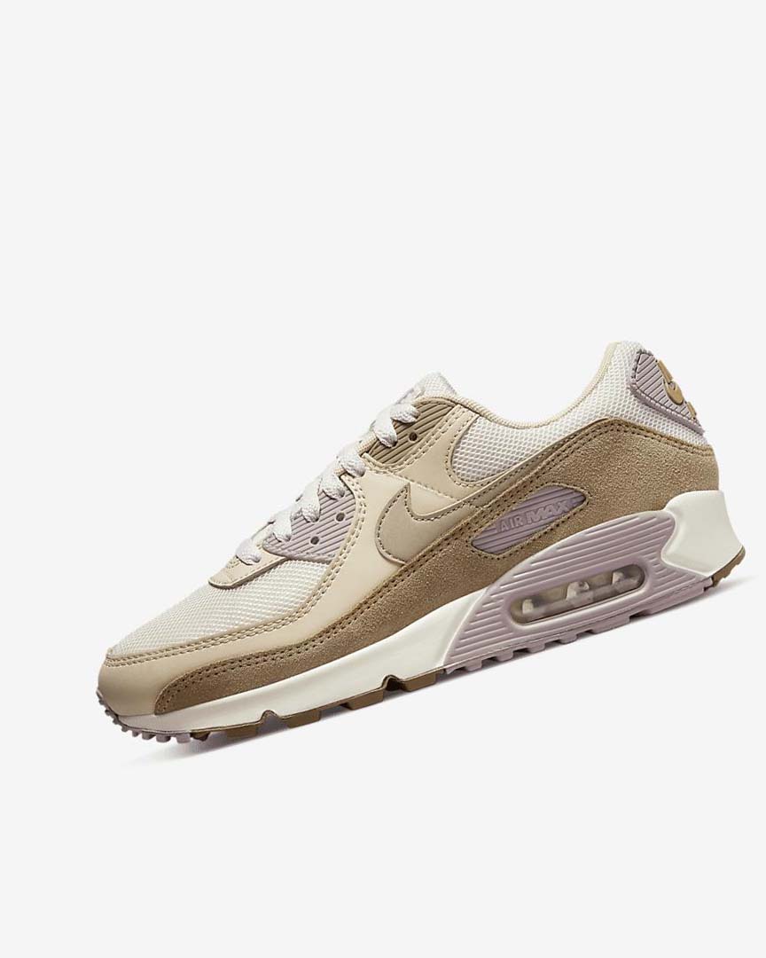 Nike Air Max 90 Fritidssko Dame Brune Lyse Lilla Khaki | NO3201