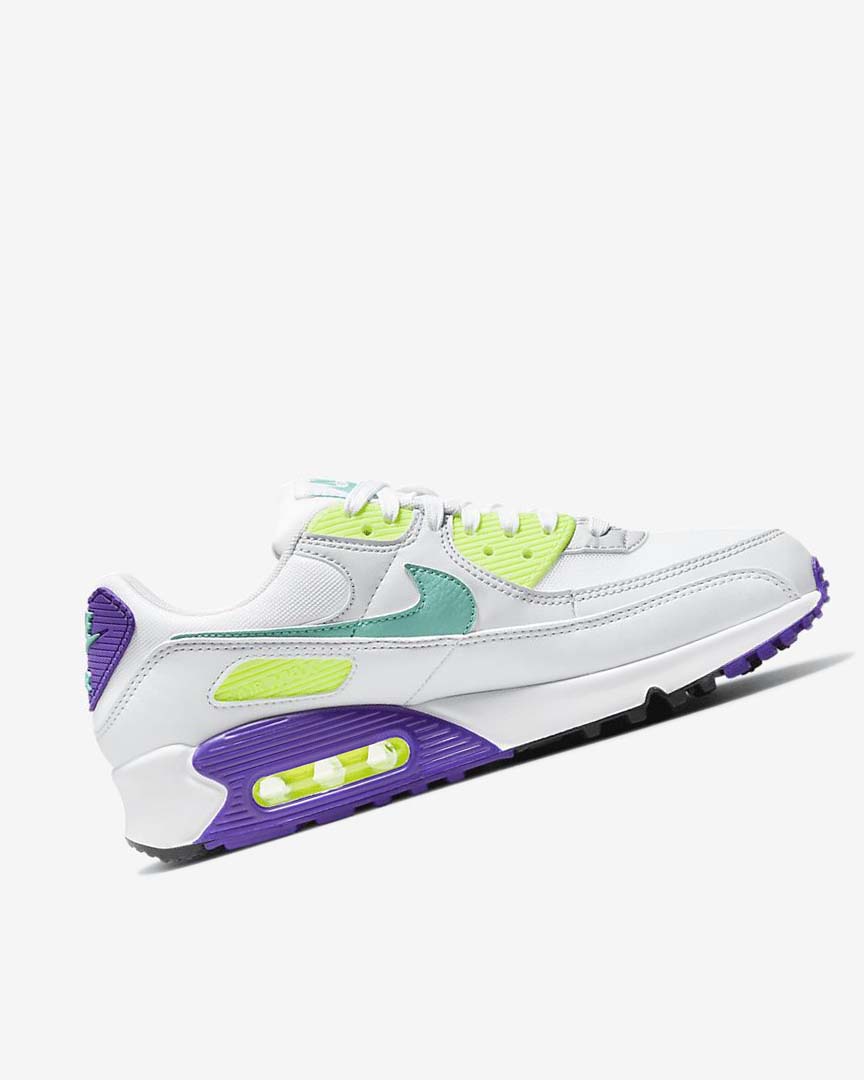 Nike Air Max 90 Fritidssko Dame Hvite Hvite Platina Turkis | NO2641