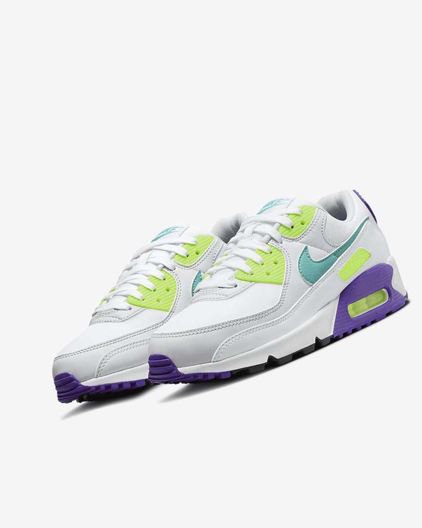 Nike Air Max 90 Fritidssko Dame Hvite Hvite Platina Turkis | NO2641