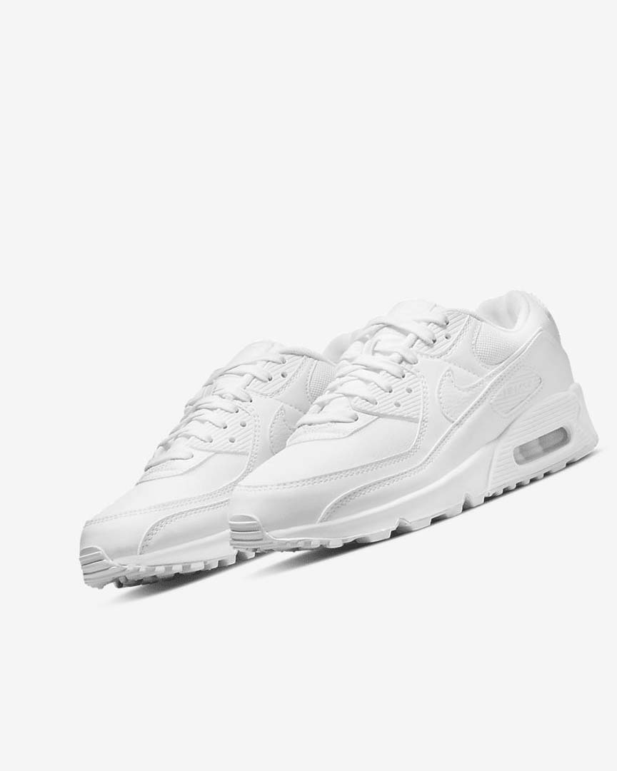 Nike Air Max 90 Fritidssko Dame Hvite Hvite Hvite | NO3171