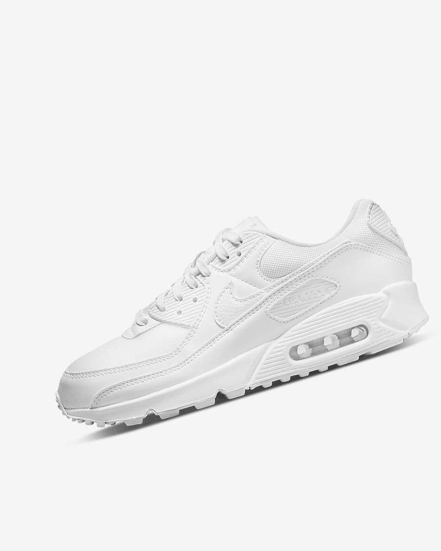 Nike Air Max 90 Fritidssko Dame Hvite Hvite Hvite | NO3171