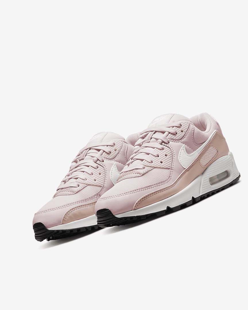 Nike Air Max 90 Fritidssko Dame Rosa Rosa Svarte Hvite | NO5051