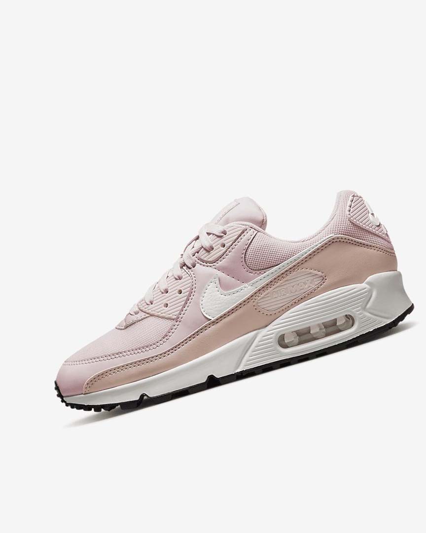 Nike Air Max 90 Fritidssko Dame Rosa Rosa Svarte Hvite | NO5051