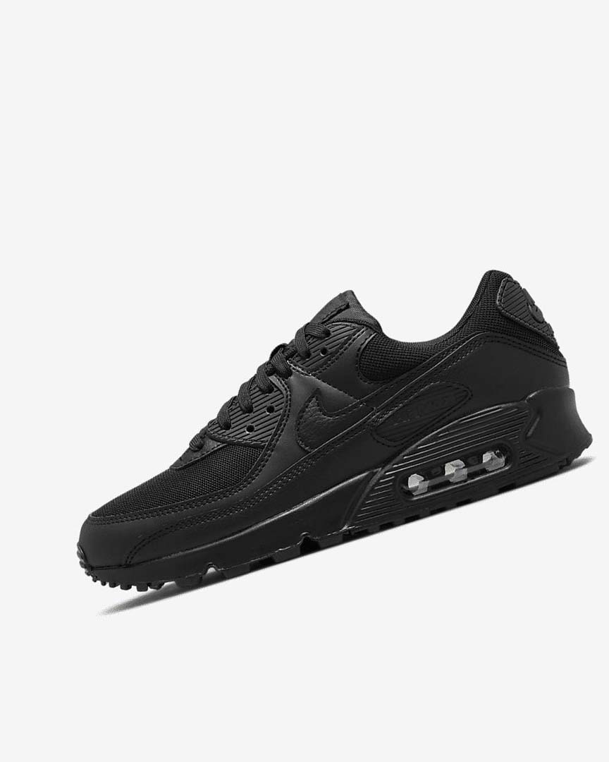 Nike Air Max 90 Fritidssko Dame Svarte Svarte Svarte Svarte | NO5058