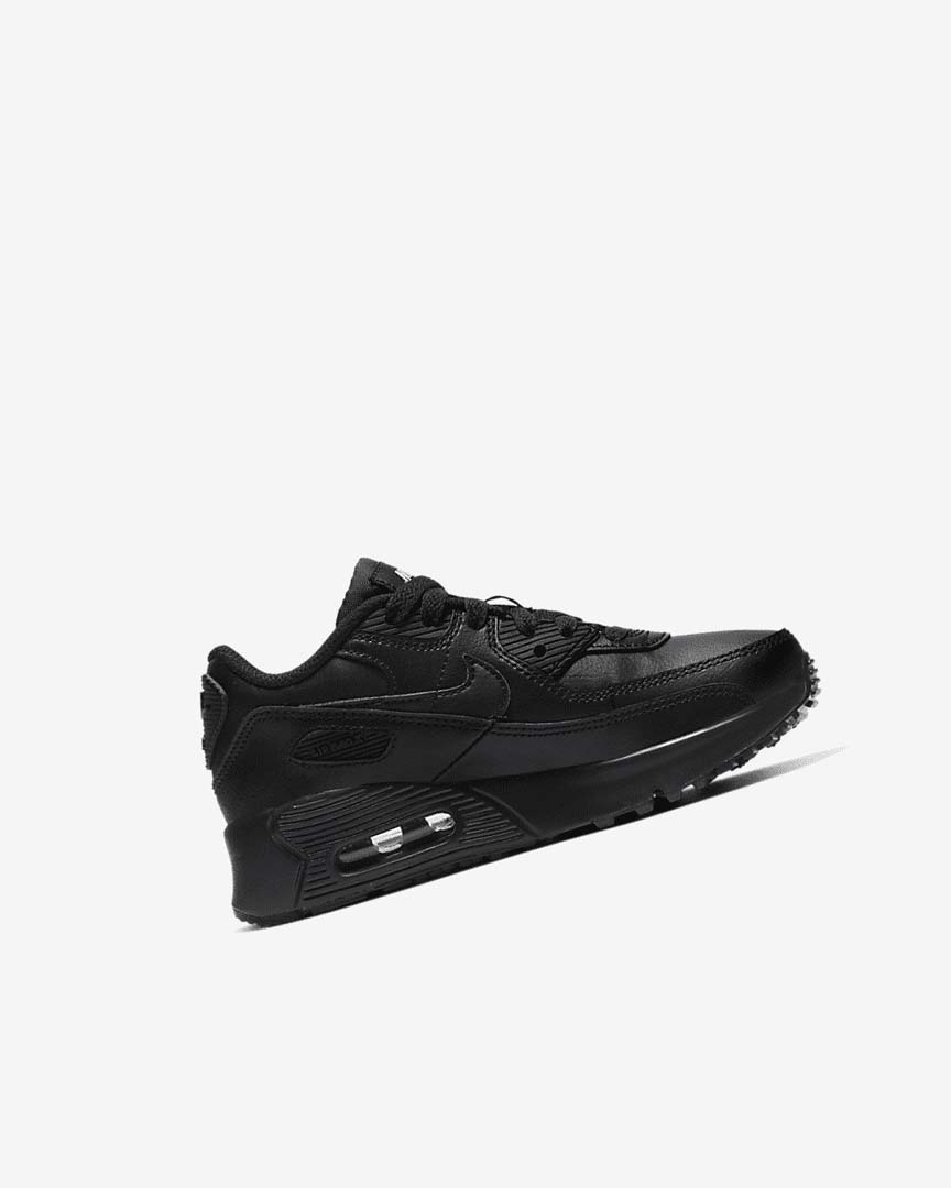 Nike Air Max 90 Fritidssko Gutt Svarte Svarte Hvite Svarte | NO5129