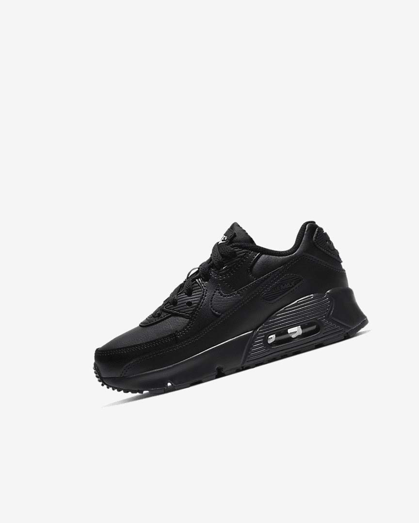 Nike Air Max 90 Fritidssko Gutt Svarte Svarte Hvite Svarte | NO5129