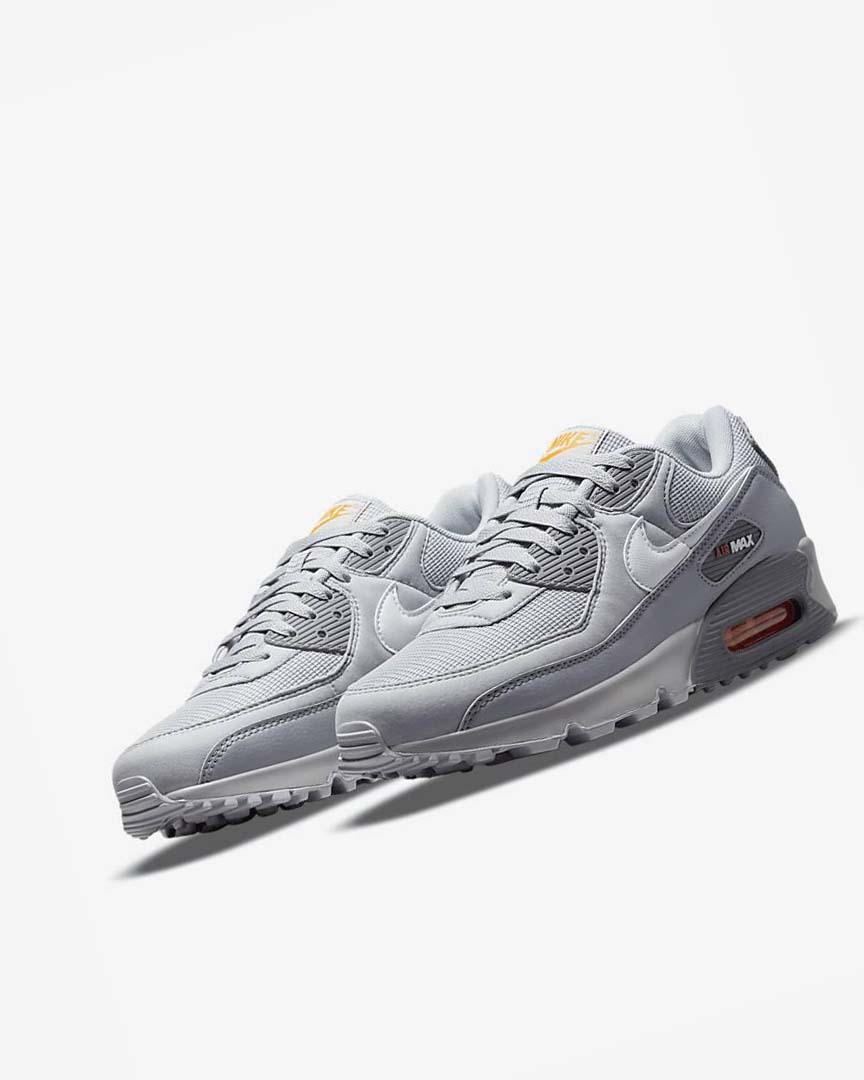 Nike Air Max 90 Fritidssko Herre Grå Grå Hvite | NO2397