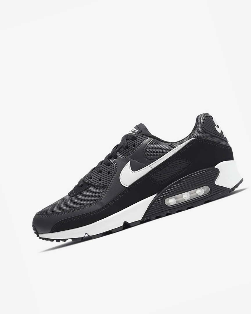 Nike Air Max 90 Fritidssko Herre Grå Mørke Grå Svarte Hvite | NO2504