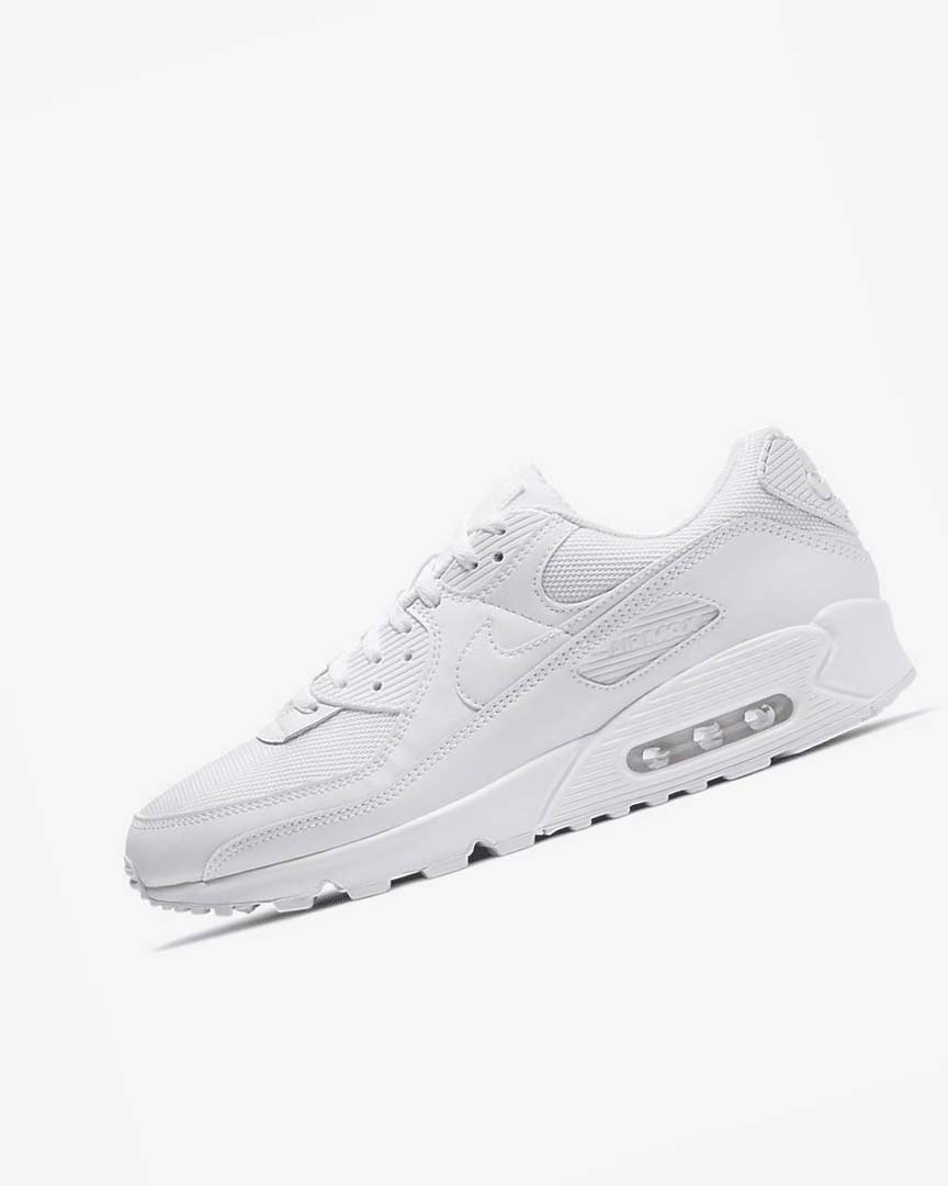 Nike Air Max 90 Fritidssko Herre Hvite Hvite Grå Hvite | NO4634