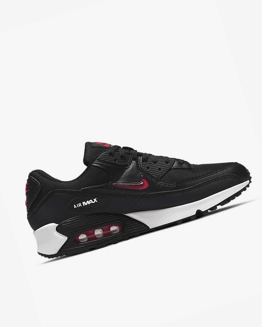 Nike Air Max 90 Fritidssko Herre Svarte Hvite Rød | NO5032